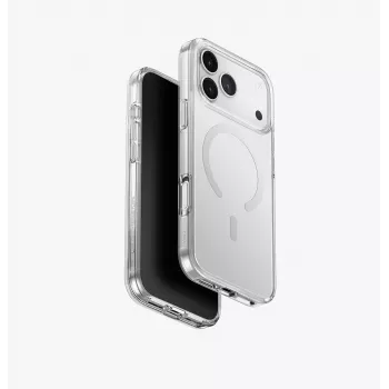 UNIQ Clario puzdro pre iPhone 17 Pro Max, MagClick nabíjanie, transparentná