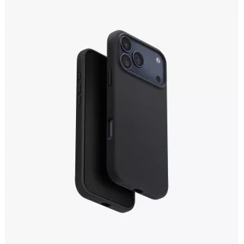 UNIQ Lino puzdro pre iPhone 17 Pro Max, MagClick nabíjanie, sivá