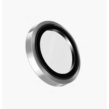 UNIQ Optix Prime ochrana objektívu fotoaparátu pre iPhone 17 Pro / 17 Pro Max / 15 Pro / 15 Pro Max s aplikátorom - strieborná