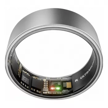 ULTRAHUMAN Ring Air - smart ring pre dámy a pánov - wearable na sledovanie spánku a fitness - tepová frekvencia - smart ring Raw Titanium veľkosť 13
