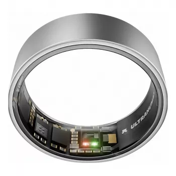 ULTRAHUMAN Ring Air – smart ring pre dámy a pánov – wearable na sledovanie spánku a fitness – tepová frekvencia – smart ring Raw Titanium veľkosť 10