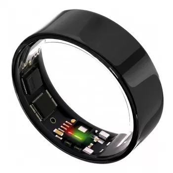 ULTRAHUMAN Ring Air – smart ring pre dámy a pánov – wearable na sledovanie spánku a kondície – tepová frekvencia – smart ring Aster Black veľkosť 13