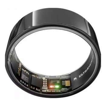 ULTRAHUMAN Ring Air – smart ring pre dámy a pánov – wearable na sledovanie spánku a kondície – tepová frekvencia – smart ring Aster Black veľkosť 12