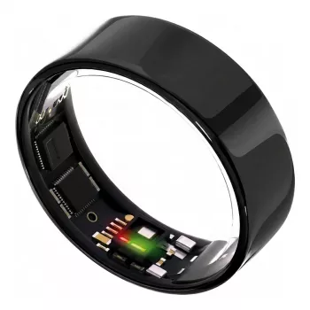 ULTRAHUMAN Ring Air – Smart Ring pre dámy a pánov – Wearable na sledovanie spánku a fitness – tepová frekvencia – Smart Ring Aster Black veľkosť 11