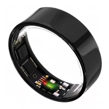 ULTRAHUMAN Ring Air – Smart Ring pre dámy a pánov – Wearable na sledovanie spánku a fitness – tepová frekvencia – Smart Ring Aster Black veľkosť 10