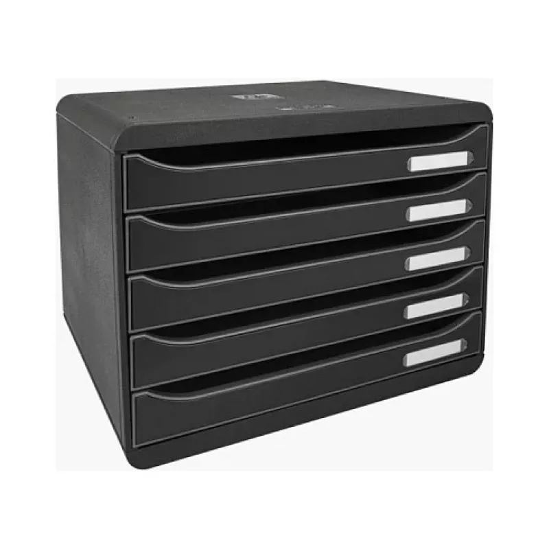 Exacompta BIG-BOX PLUS HORIZON box so zásuvkami DIN A4 na šírku, 355 x 270 x 271 mm, čierny (308714D)