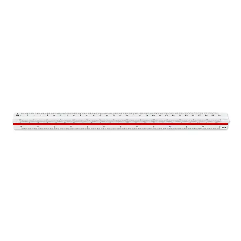 ARISTO trojhranné meradlo D-profil biele 30 cm (AR23703EB)