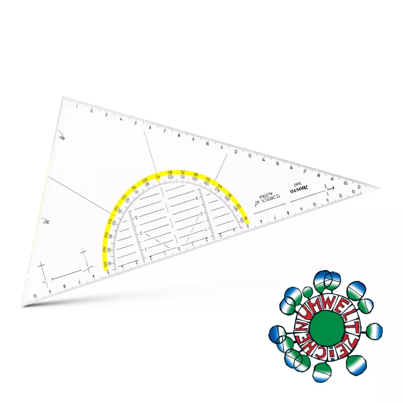 ARISTO geometrický trojuholník 26,0 cm transparentný