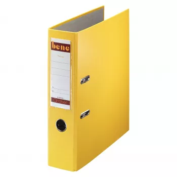 Bene 291400GE zakladač s pákovým mechanizmom A4 žltý 80 mm chrbát 600 listov drevotrieska papier/plast laminovaná lepenka