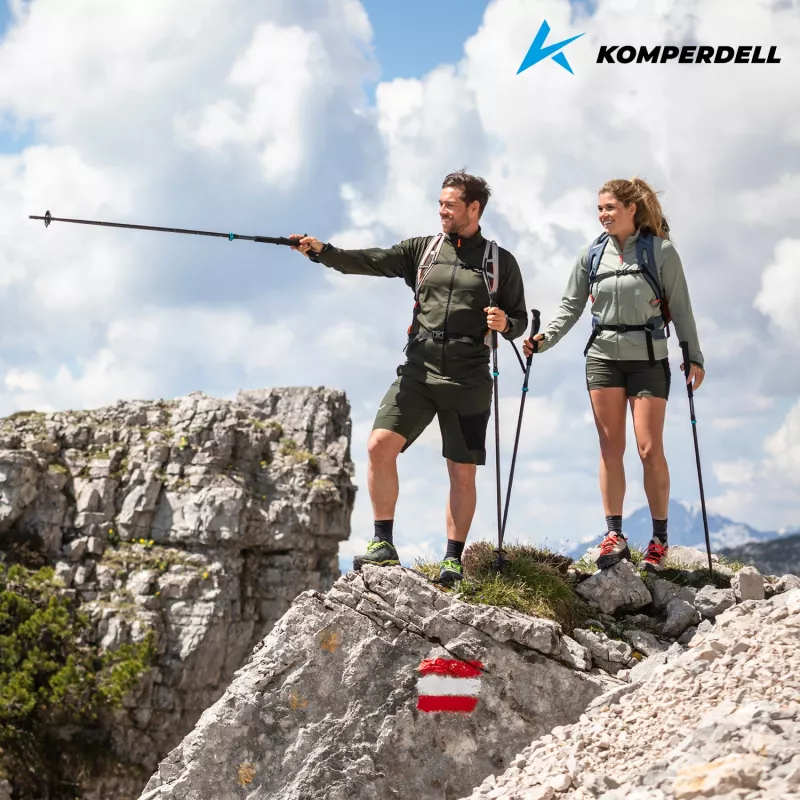 Komperdell Fx Lite Carbon Vario Approach Trekingové palice, modré