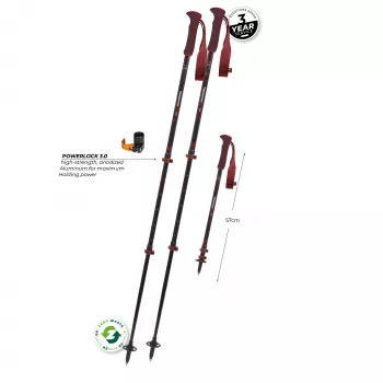 Komperdell Carbon EVO Zero Compact trekové palice - Malbec