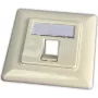 Wirewin Keystone zásuvka do steny pre 1 modul, kompatibilná so spínačovými programami, RAL9010 čistá biela (WKS OUTLET 1)