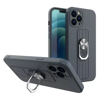 HURTEL Ring Case silikónové puzdro s držiakom na prst a stojanom pre Xiaomi Poco X4 Pro 5G modrá