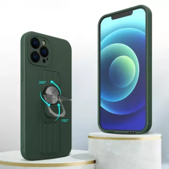 HURTEL Ring Case silikónové puzdro s držiakom na prst a stojanom pre Xiaomi Poco X4 Pro 5G modrá
