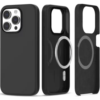 Tech-Proteckt Silicone Magsafe iPhone 15 Pro Max matná čierna