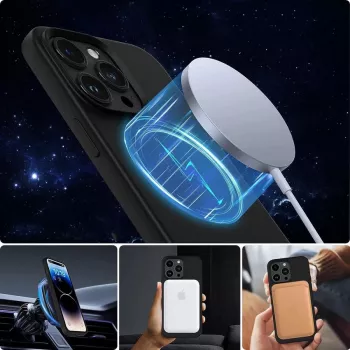 Tech-Proteckt Silicone Magsafe iPhone 15 Pro Max matná čierna