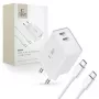 Tech-Protect C35W 2-portová USB-C nabíjačka biela