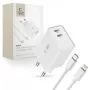 TECH-PROTECT C35W 2-portová sieťová nabíjačka PD 35W + Lightning kábel biela