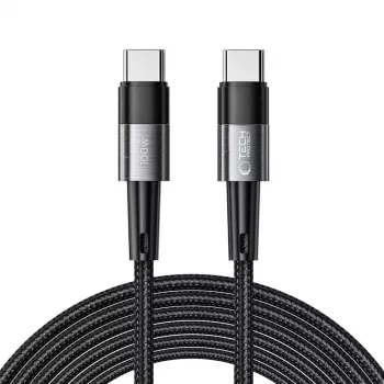 TECH-PROTECT ULTRABOOST USB-C na USB-C kábel PD 100W / 5A 3m sivý