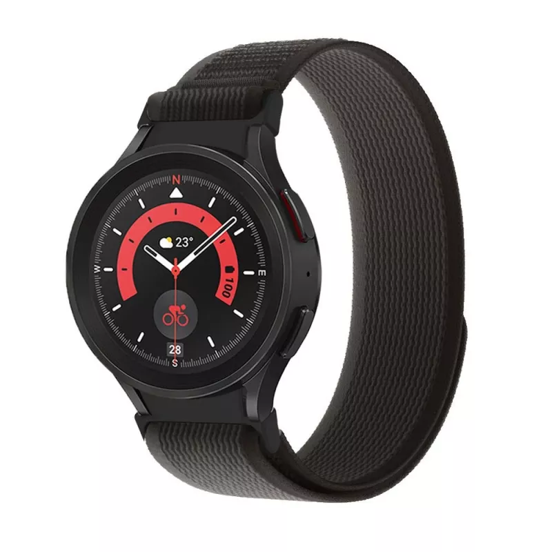 TECH-PROTECT Nylon Samsung Galaxy Watch 4 / 5 / 5 Pro / 6 / 7 / FE čierna/oranžová