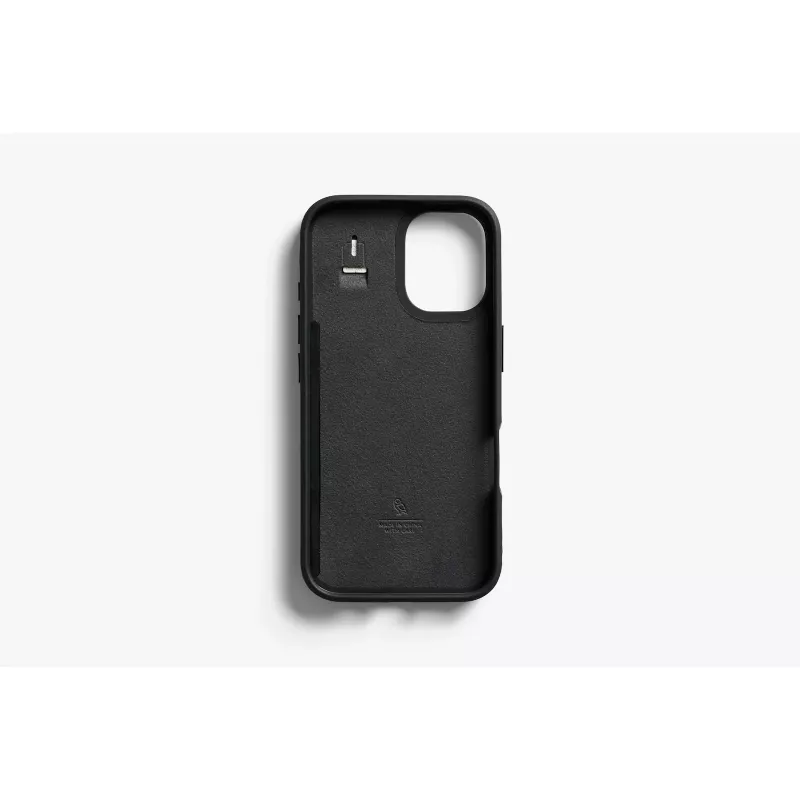 Bellroy kožené puzdro na karty pre iPhone 16, čierna