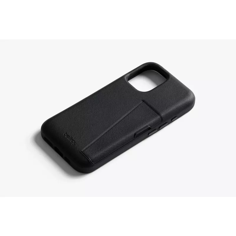 Bellroy kožené puzdro na karty pre iPhone 16, čierna
