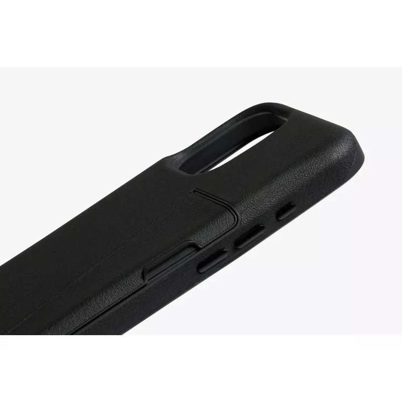 Bellroy kožené puzdro na karty pre iPhone 16, čierna