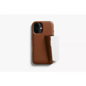 Bellroy kožené puzdro na karty pre iPhone 16 Plus, hnedá