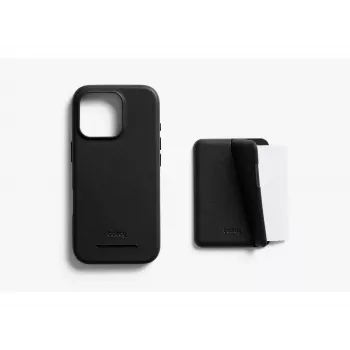 Bellroy kožené puzdro s magnetickou peňaženkou pre iPhone 16 Pro, čierna