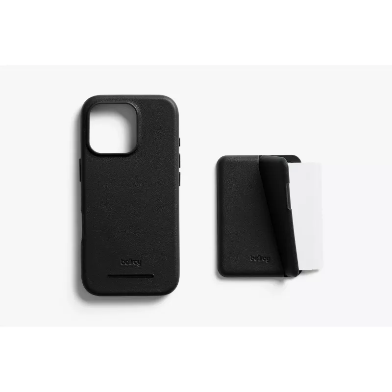Bellroy kožené puzdro s magnetickou peňaženkou pre iPhone 16 Pro, čierna