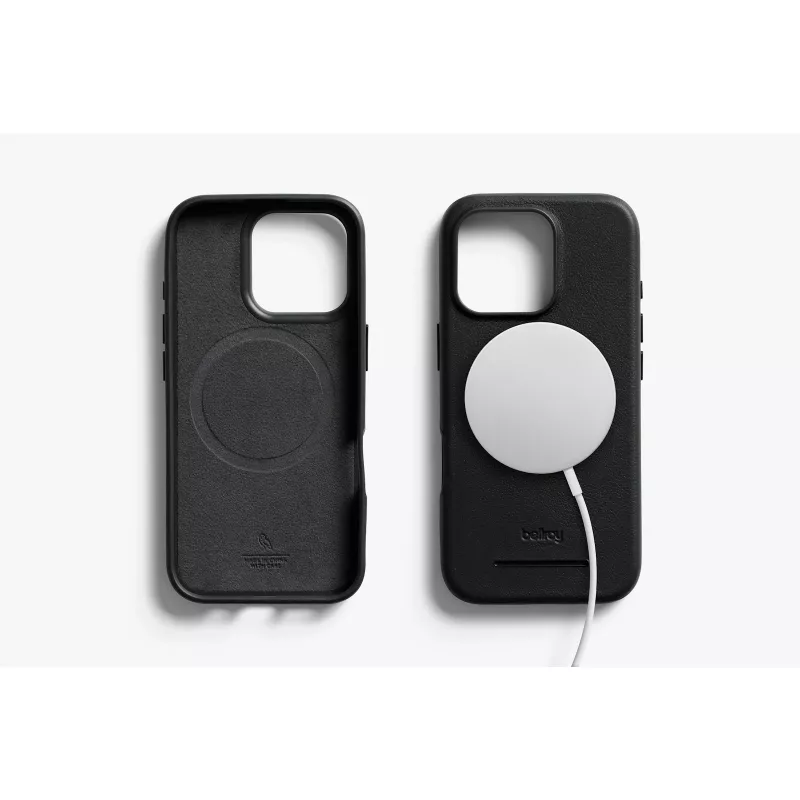 Bellroy kožené puzdro s magnetickou peňaženkou pre iPhone 16 Pro, čierna