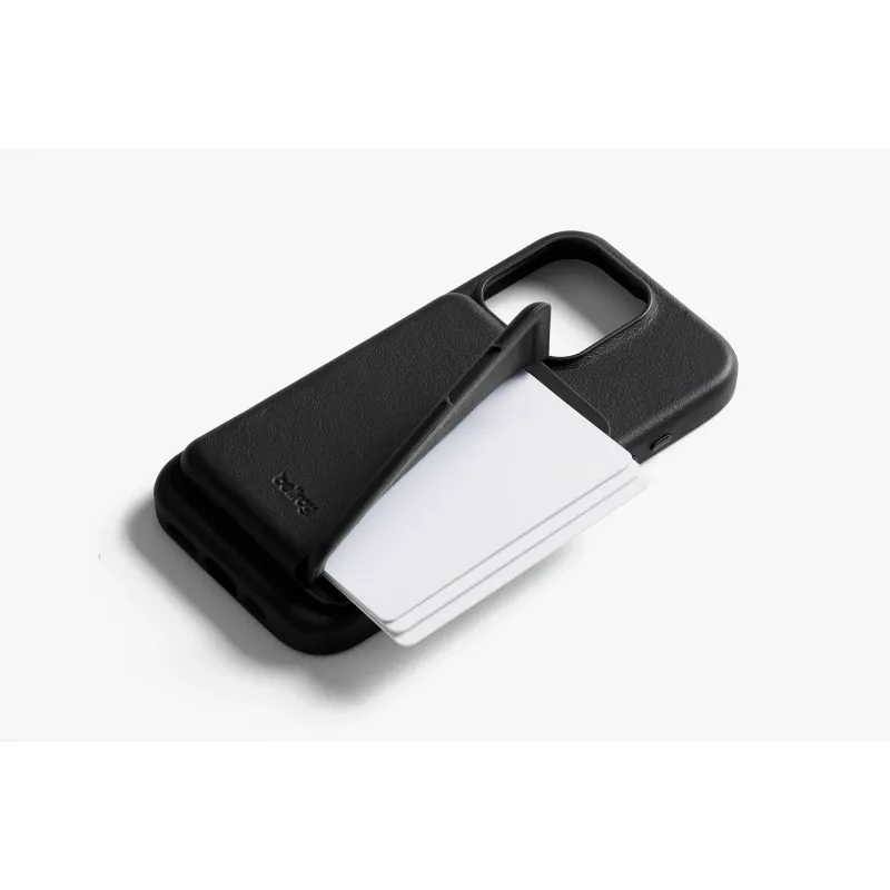 Bellroy kožené puzdro s magnetickou peňaženkou pre iPhone 16 Pro, čierna