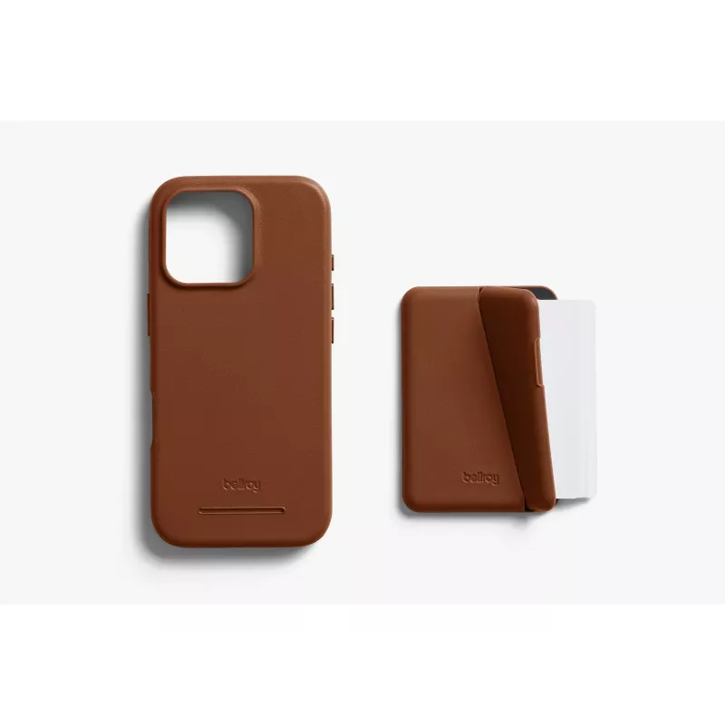 Bellroy kožené puzdro s magnetickou peňaženkou pre iPhone 16 Pro, hnedá