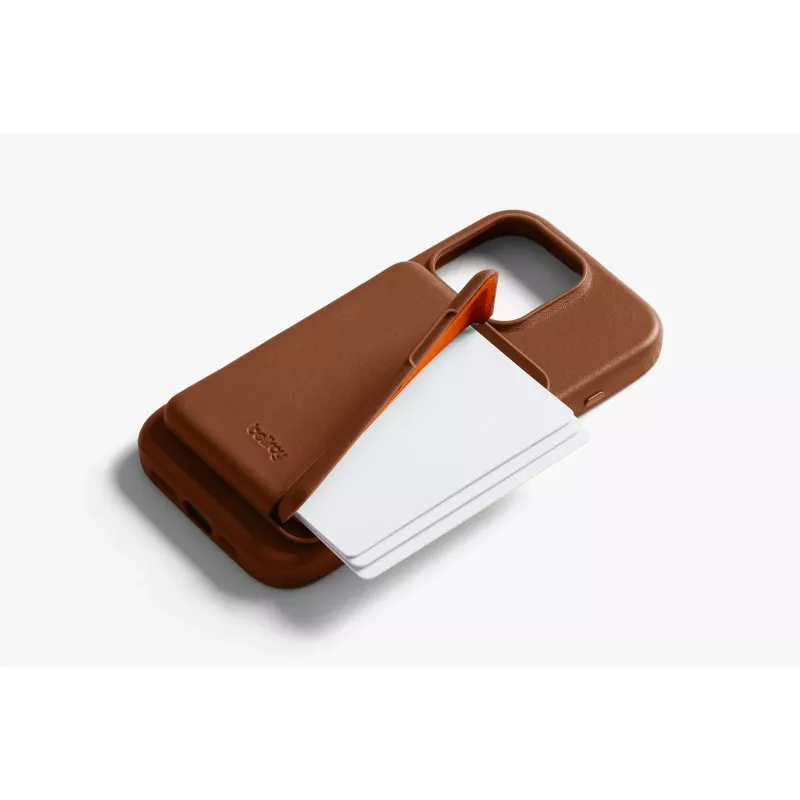 Bellroy kožené puzdro s magnetickou peňaženkou pre iPhone 16 Pro, hnedá