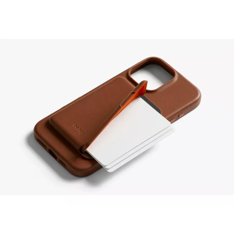 Bellroy kožené puzdro s magnetickou peňaženkou pre iPhone 16 Pro Max, hnedá