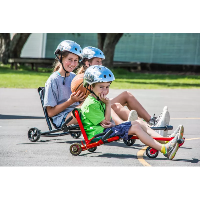 EzyRoller Classic nožné go-kart pre deti 3-12 rokov, čierne