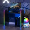 X Rocker 2023269 herný stôl s LED, čierny