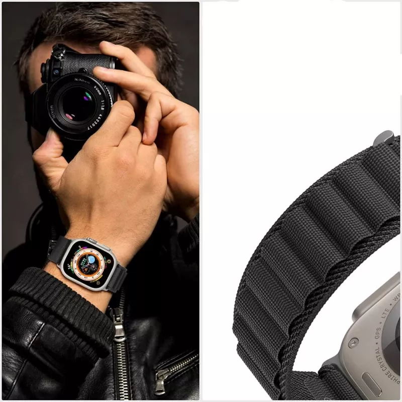 Tech-Protect Nylon Pro Sport Loop pre Apple Watch 4 / 5 / 6 / 7 / 8 / SE / Ultra (42 / 44 / 45 / 49mm) oranžový
