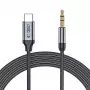 TECH-PROTECT ULTRABOOST USB-C na 3,5 mm mini jack audio kábel 100 cm čierny