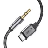 TECH-PROTECT ULTRABOOST USB-C na 3,5 mm mini jack audio kábel 100 cm čierny