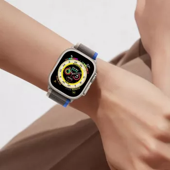 TECH-PROTECT Nylon Apple Watch 4 / 5 / 6 / 7 / 8 / SE / Ultra (42 / 44 / 45 / 49 mm) čierna/oranžová