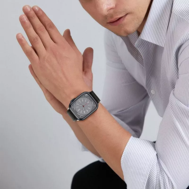 TECH-PROTECT Nylon Apple Watch 4 / 5 / 6 / 7 / 8 / SE / Ultra (42 / 44 / 45 / 49 mm) čierna/oranžová