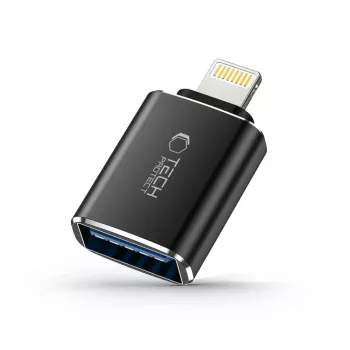 TECH-PROTECT ULTRABOOST adaptér Lightning na USB OTG čierny