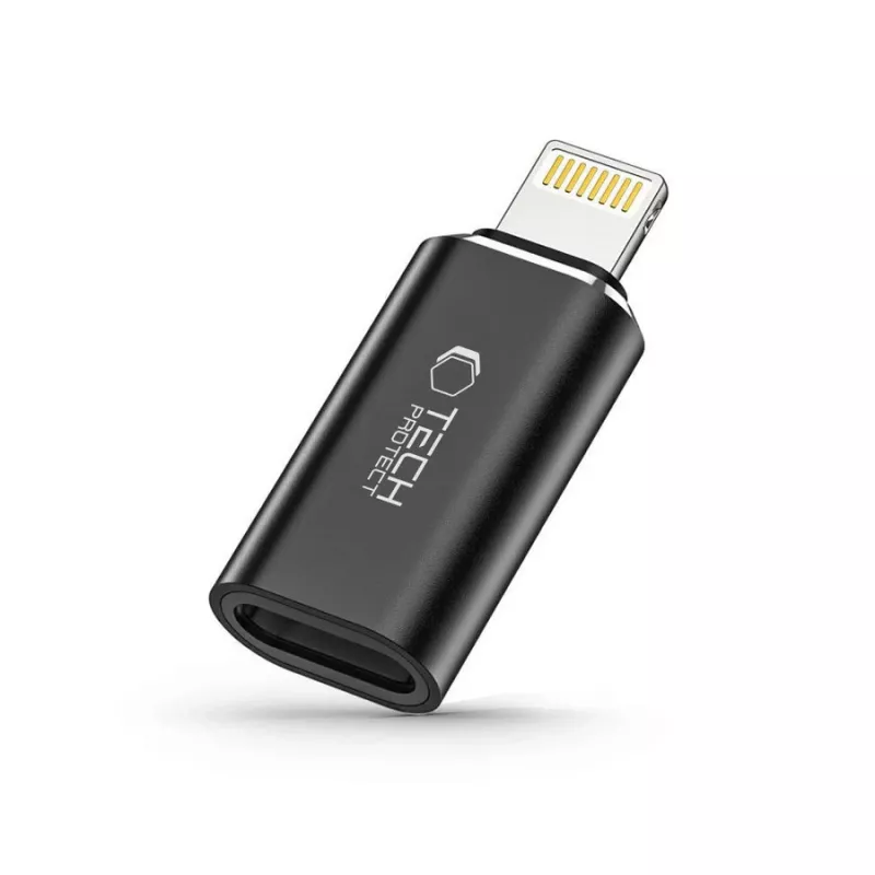 TECH-PROTECT ULTRABOOST adaptér Lightning na USB-C čierny