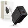 TECH-PROTECT C65W 3-portový sieťový nabíjací adaptér PD 65W / QC3.0 čierny