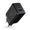 TECH-PROTECT C65W 3-portový sieťový nabíjací adaptér PD 65W / QC3.0 čierny