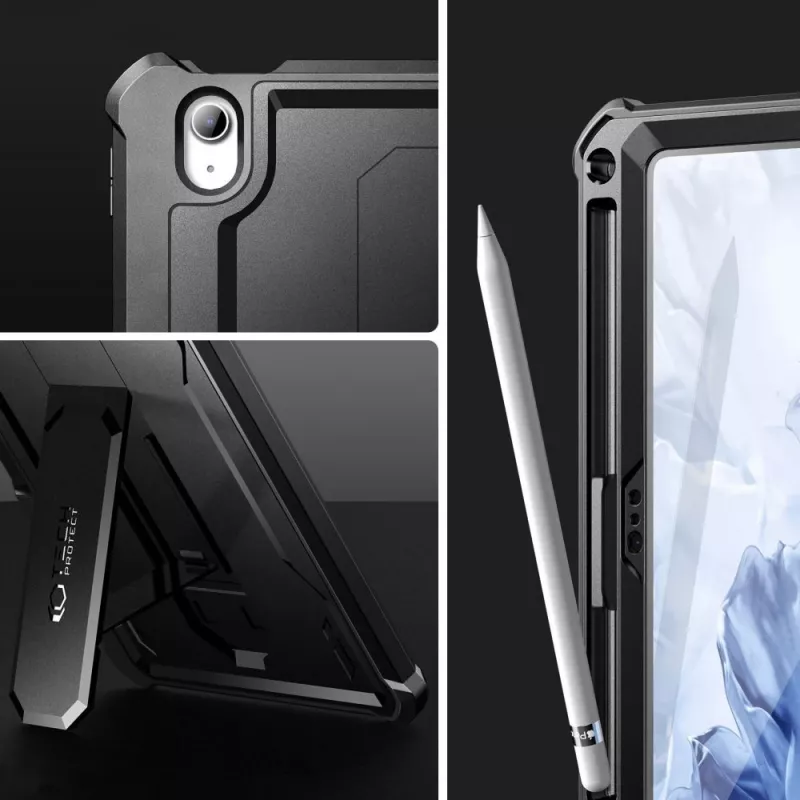 Tech-Protect Kevlar Pro puzdro pre iPad 10.9 (10th Gen, 2022) / iPad 11 (2025), čierne