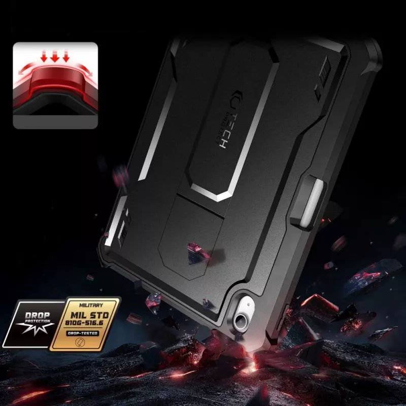 Tech-Protect Kevlar Pro puzdro pre iPad 10.9 (10th Gen, 2022) / iPad 11 (2025), čierne