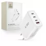 Tech-Protect NC100W-GAN 4-portový biely GaN nástenný nabíjací adaptér 100W USB-C USB-A