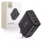 Tech-Protect NC100W-GAN 4-portový čierny GaN nástenný nabíjací adaptér 100W USB-C
